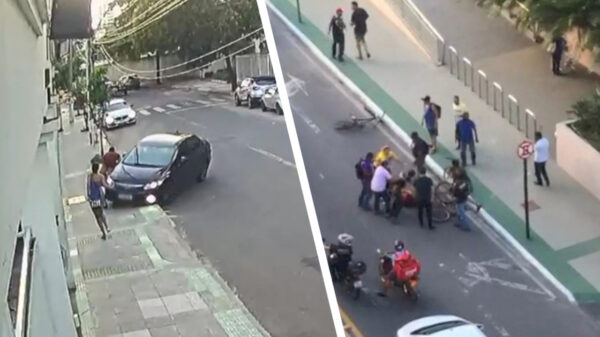 Brazilië is niet voor beginners: straatrover wordt omver gebeukt en door omstanders aangepakt