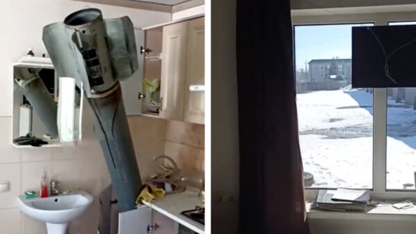 Oekraïner krijgt een geschenk uit Rusland dat gelukkig niet explodeerde