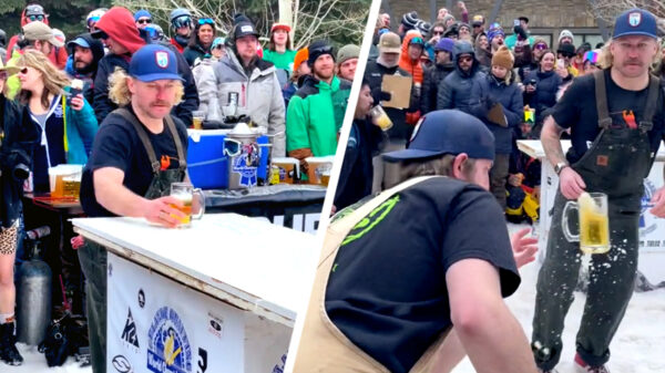 Wordt het niet eens tijd dat het winterse bier-curling ook Olympisch wordt?