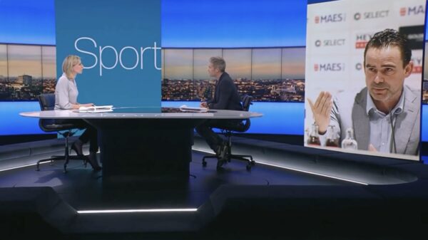 Het journaal in België maakt wel héél lullige overgang naar Marc Overmars