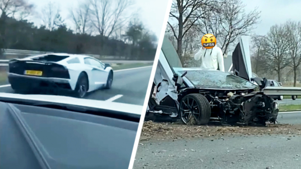 Auw. Lamborghini Aventador van €500.000 crasht onderweg naar circuit in Assen
