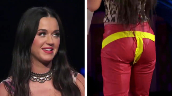 Katy Perry scheurt uit haar broek tijdens optreden bij American Idol