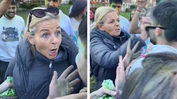 Karen pislink op groepje studenten dat traditioneel hindoe-feest viert...