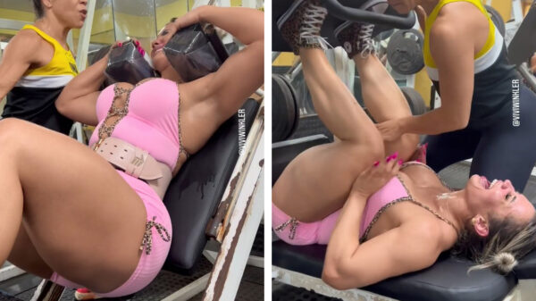 Never skip leg day: bodybuildster Vivi Winkler wordt flink afgebeuld