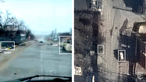 Satellietbeelden debunken Russische claim dat ze niets te maken hebben met slachting in Bucha