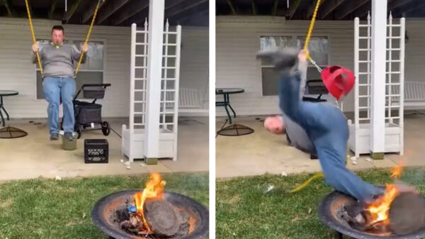 Dit is het bewijs dat volwassen mannen niet moeten schommelen