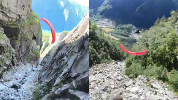 Paraglider laat na zieke vlucht het angstzweet tussen je bilnaad lopen