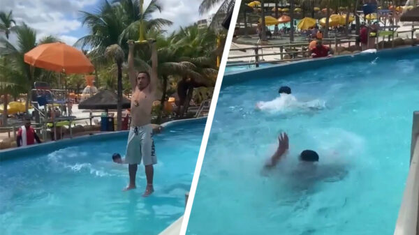 Misschien is het toch wel handig dat je kunt zwemmen als je een waterpark bezoekt