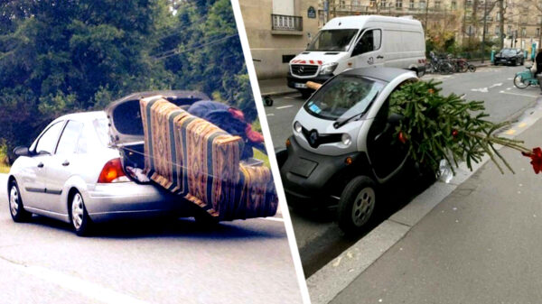 Deze 22 cheapskates hadden beter een boedelbak kunnen huren om hun troep te vervoeren