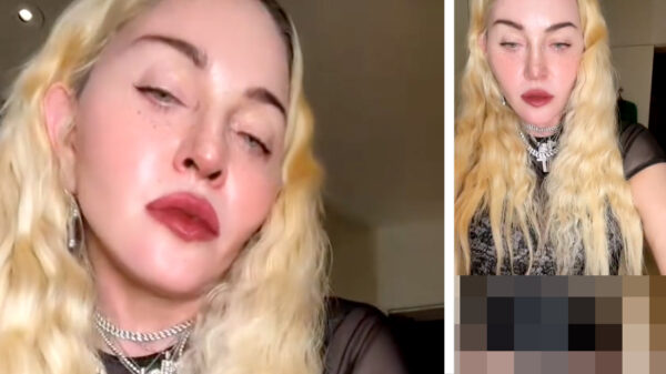 Jippige Madonna laat weten dat ook zij vanochtend iets 'vergeten' is aan te trekken