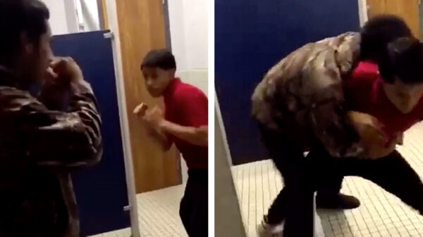 Het pijnlijke resultaat als een bokser en een worstelaar ruzie met elkaar krijgen