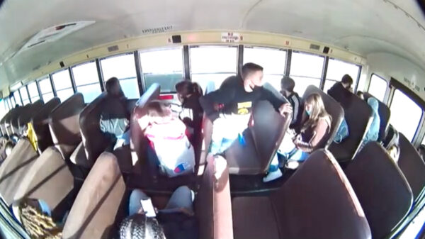 Leerlingen in Albuquerque vliegen door de bus nadat ze worden geramd door een straatracer