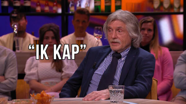 Johan Derksen stopt met Vandaag Inside: de cancel culture heeft gewonnen, "ik kap"