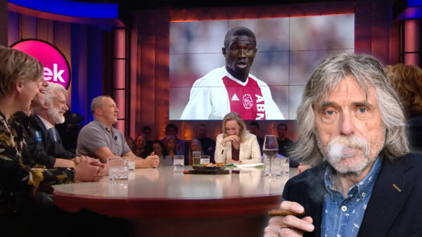 Dubbele moraal in beeld: complete tafel Eva Jinek lacht smakelijk om 'kleedkamerhumor' van Sjaak Polak