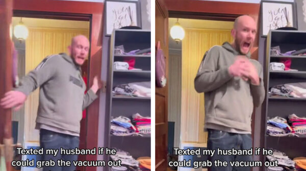 Kerel schrikt zich het apelazarus en verandert in een klein bang meisje