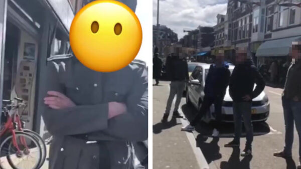 WTF: idioot loopt op sterfdag Adolf Hitler in nazikostuum door Scheveningen