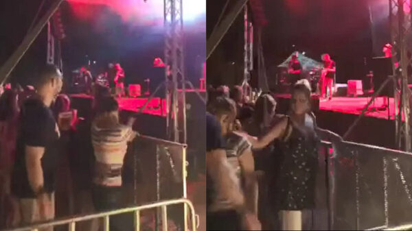 Gast wordt tijdens concert ontzettend geblocked door jaloerse vriendin