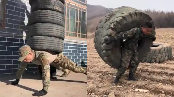 Chinese commando's zijn stapelgek op autobanden
