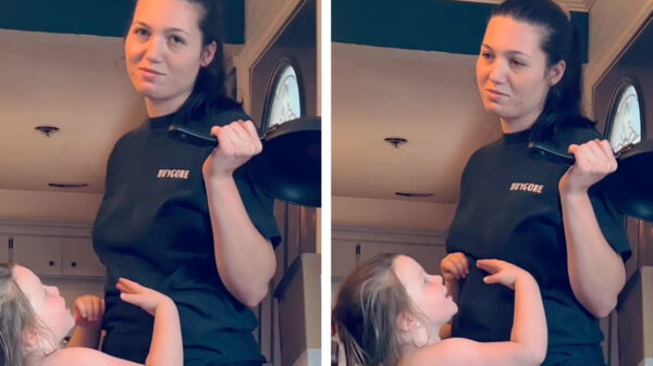 Mamma, je borsten hangen veel te laag!