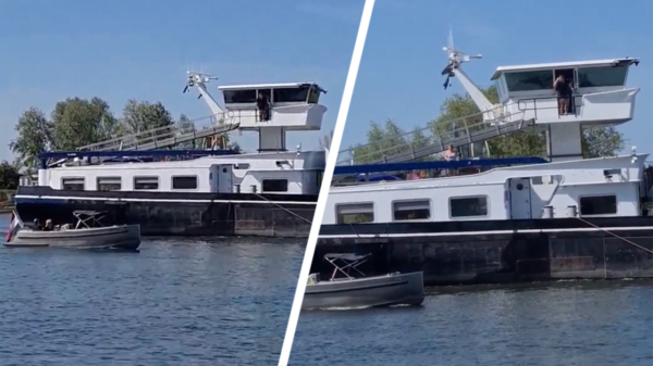 Ruzie op de Maas: kapitein containerschip gaat los op bootje dat lekker in de weg blijft varen