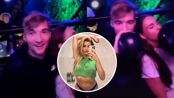 Youtuber Gio met een vriendin 'betrapt' gezellig zuigend aan de lachgasballonnen