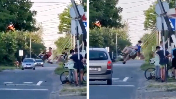 Iets zegt ons dat dit niet de beste plek voor een zweefmolen is