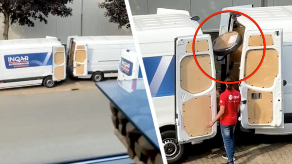 Zo gaat een aantal DPD-bezorgers in Huizen blijkbaar met onze pakketjes om