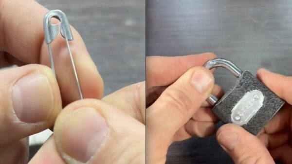 Lifehack: hangslot openmaken met een paperclip