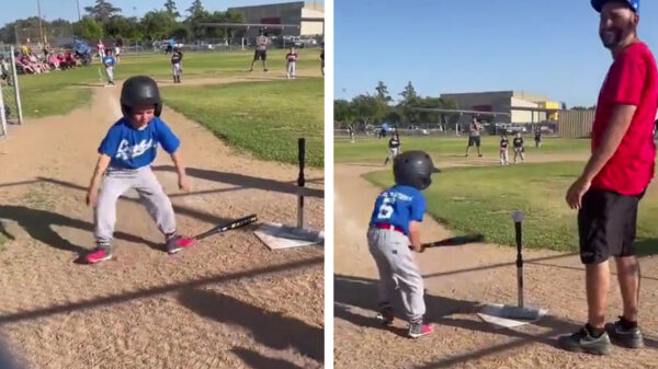 Honkbalspelertje showt zijn dansmoves en heeft de beste opkomst everooit