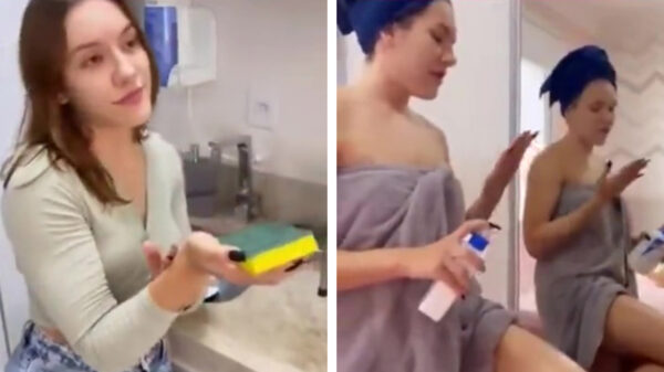 Bij alles wat ze doet moet ze aan haar vriend denken, zo romantisch!