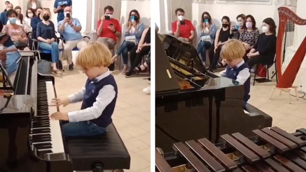 5-jarige wonderkoter speelt effe Mozart alsof het niets is