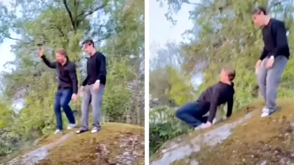 Pas op: gladde heuveltje met sneeuw is behoorlijk glad