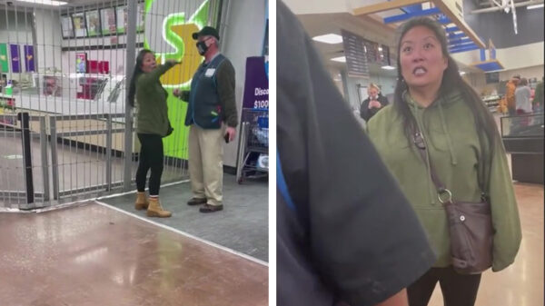 Kierewietje letterlijk en figuurlijk pissig als ze betrapt is op winkeldiefstal