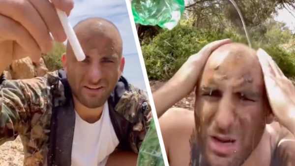 Handig: douche maken midden in de rimboe