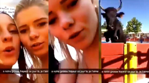 Franse baguettes genieten op vakantie van een middagje stierenvechten