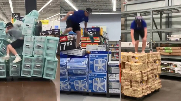 Idioot wil keiharde internetpunten scoren en filmt hoe hij spullen sloopt in een Walmart