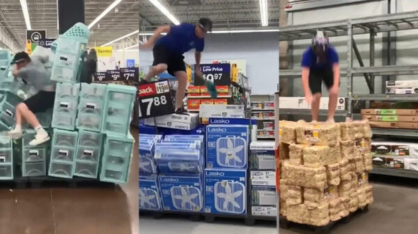 Idioot wil keiharde internetpunten scoren en filmt hoe hij spullen sloopt in een Walmart