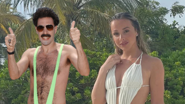Badpak van Emma Heesters is even nietsverhullend als de mankini van Borat