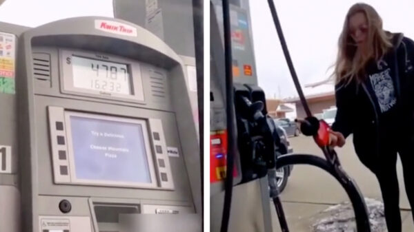 Huh, sinds wanneer gaat er zoveel benzine in deze auto?