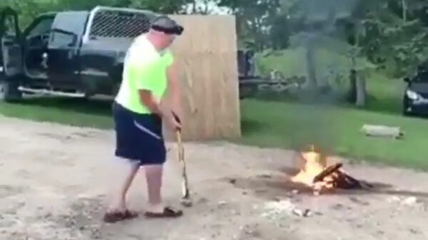 Vuur kapot slaan zorgt voor mooi effect