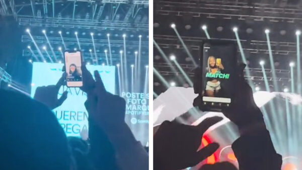 Concertpubliek helpt met het kiezen van een nieuwe scharrel op Tinder