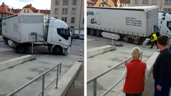 Z'n eerste dag als vrachtwagenchauffeur was misschien ook wel meteen z'n laatste