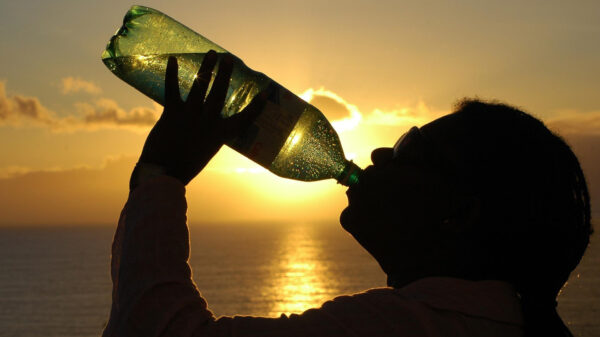 Wel eens net zoveel nadorst als deze toiletjuffrouw gehad?