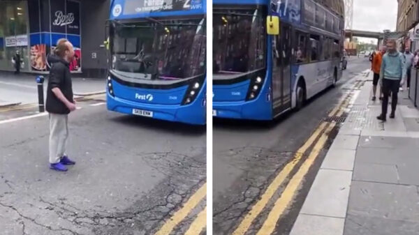 POINK! Schotse blokkeermeneer krijgt uit het niets een glas tegen zijn porem