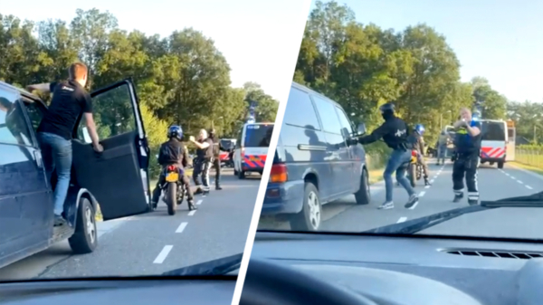 Boerenprotest escaleert: politiebus belaagd met hamers, agent trekt wapen