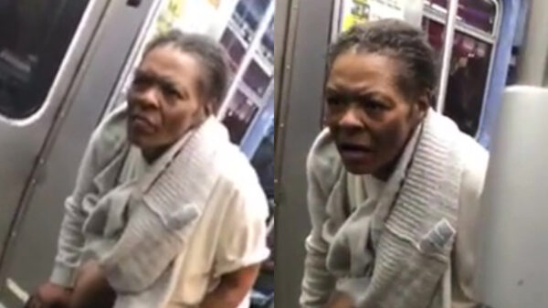 Bejaarde dame trakteert metropassagiers op een volle maan