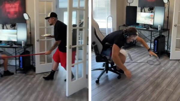 Trakteer je maat eens op een taart in zijn gezicht nadat je hem klemzet in zijn stoel