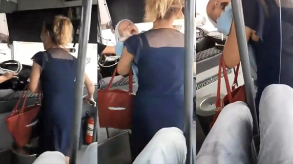 Schreeuwlelijk met krijsende baby eist dat buschauffeur onmiddellijk stopt