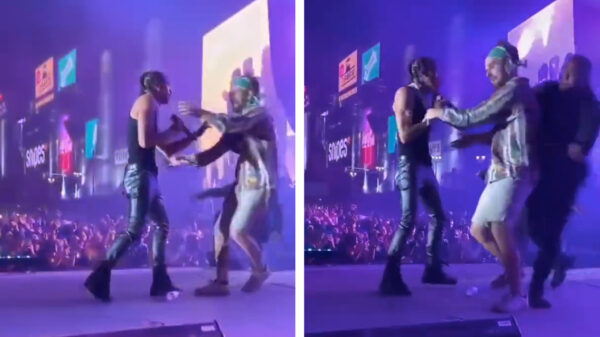 Security beukt fan kneiterhard van podium af tijdens optreden Lil' Baby in Zwitserland