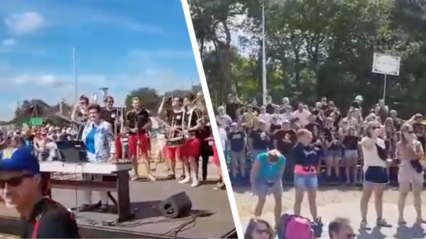 Orgel Joke breekt de tent af op de Zwarte Cross